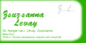 zsuzsanna levay business card