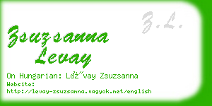 zsuzsanna levay business card